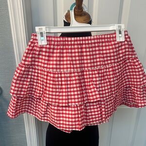 Wild Fable Red Checkered Mini Skirt